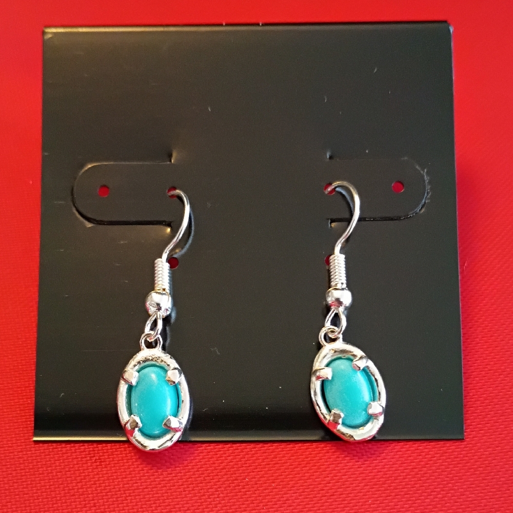 Elegant 925 Silver and Turquoise Earrings